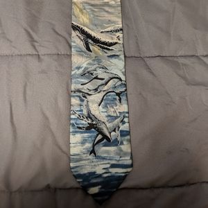 Endangered Species Tie - Blue Whale Pod Edition
